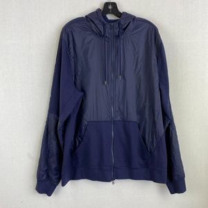 PATRICK ASSARAF Navy Hoodie Jacket